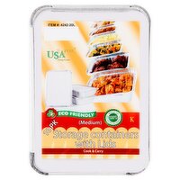 USA Foil Storage Containers with Lids, Medium, 10 count