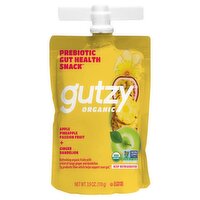 Gutzy Organic Apple, Pineapple, Passion + Ginger Dandelion Prebiotic Gut Health Snack, 3.9 oz, 3.9 Ounce