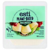 Esti Plant-Based Mozzarella Style Cheese Slices, 10 count, 7 oz, 70 Ounce