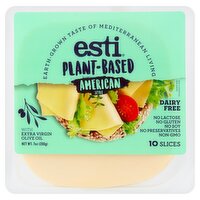 Esti Plant-Based American Style Cheese Slices, 10 count, 7 oz, 70 Ounce