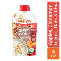 Happy Tot Organics Super Morning Organic Apples, Cinnamon, Yogurt & Oats + Super Chia, 4 oz