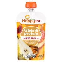 Happy Tot Organics Fiber & Protein Fruit & Veggie Blend Baby Food, 4 oz