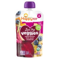 Happy Tot Organics Fruit & Veggie Blend Baby Food, Stage 4, 2+ Years, 4.22 oz