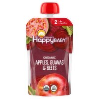 Happy Baby Organics Apples, Guavas & Beets Organic Baby Food, Stage 2, 6+ Months, 4 oz