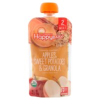 Happy Baby Organics Organic Sweet Potatoes, Apples, & Granola Baby Food, Stage 2, 6+ months, 4 oz