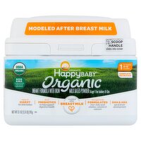 Happy Baby Organics Organic Milk Based Powder Infant Formula with Iron, Stage 1, 0-12 months, 21 oz