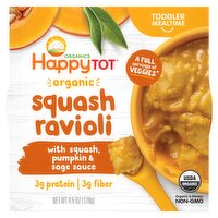 Happy Tot Organics Organic Squash Ravioli Toddler Mealtime Bowl, 4.5 oz