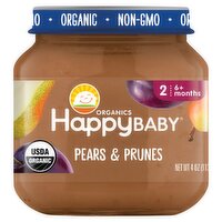 Happy Baby Organics Pears & Prunes Baby Food, Stage 2, 6+ months, 4 oz