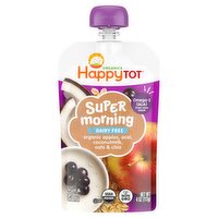 Happy Tot Organics Super Morning Dairy Free Fruit & Grain Blend Baby Food, 4 oz