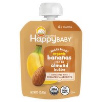 Happy Baby Organics Nutty Blends Organic Bananas with Almond Butter Baby Foods, 6+ Months, 3 oz