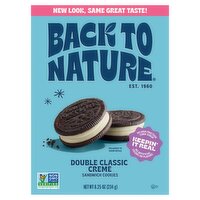 Back to Nature Double Classic Creme Sandwich Cookies, 8.25 oz