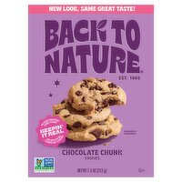 Back to Nature Chocolate Chunk Cookies, 7.5 oz, 7.5 Ounce