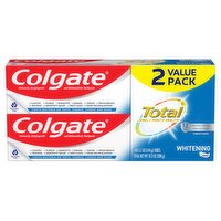Colgate Total Active Prevention Whitening Toothpaste Value Pack, 5.1 oz, 2 count