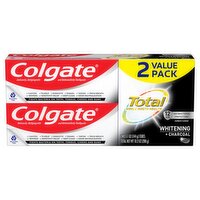 Colgate Total Active Prevention Whitening + Charcoal Toothpaste Value Pack, 5.1 oz, 2 count