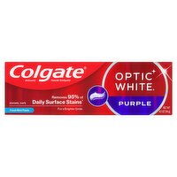 Colgate Optic White Purple Fresh Mint Anticavity Fluoride Toothpaste, 4.2 oz, 4.2 Ounce