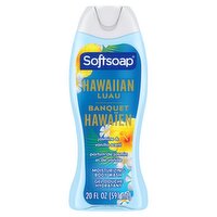 Softsoap Hawaiian Luau Moisturizing Body Wash and Shower Gel, Jasmine and Vanilla Scent, 20 fl oz