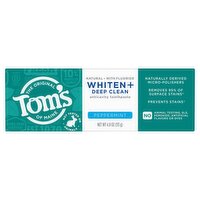 Tom's of Maine The Original Whiten + Deep Clean Peppermint Anticavity Toothpaste, 4.0 oz