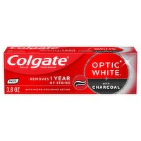 Colgate Optic White Cool Mint with Charcoal Anticavity Fluoride Toothpaste, 3.8 oz