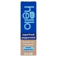 Hello Superfresh Peppermint Fluoride Free Toothpaste, 5.0 oz