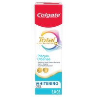 Colgate Total Active Prevention+ Plaque Cleanse Whitening Gel Toothpaste, 3.0 oz