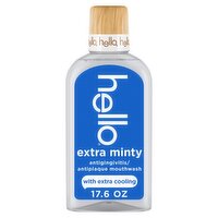 Hello Extra Minty Antigingivitis / Antiplaque Mouthwash with Extra Cooling, 17.6 fl oz