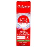 Colgate Optic White Pro Series Vibrant Clean Fresh Mint Anticavity Fluoride Toothpaste, 3.0 oz, 3 Ounce