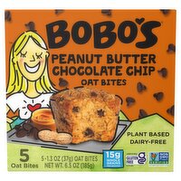 Bobo's Peanut Butter Chocolate Chip Oat Bites, 1.3 oz, 5 count