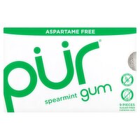 Pur Spearmint Sugar-Free Chewing Gum, 9 count