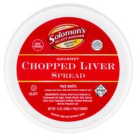 Solomon's Glatt Kosher Gourmet Chopped Liver Spread, 12 oz