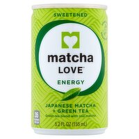 Matcha Love Energy Sweetened Japanese Matcha + Green Tea, 5.2 fl oz