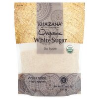 Khazana Organic White Sugar, 32 oz