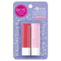 eos Holiday Collection Peppermint Twist & Candy Cane Swirl Lip Balm, 0.14 oz, 2 count