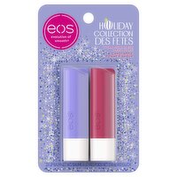 eos Holiday Collection Sugar Plum Spritz & Candy Apple Lip Balm, 0.14 oz, 2 count