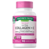 Nature's Truth Vitamins Hydrolyzed Ultra Collagen + C Dietary Supplement, 90 count