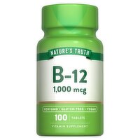 Nature's Truth Nature's Truth B-12 Vitamin Supplement, 1,000 mcg, 100 count, 100 Each 