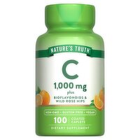 Nature's Truth C Plus Bioflavonoids & Wild Rose Hips Dietary Supplement, 1,000 mg, 100 count