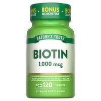 Nature's Truth Biotin Vitamin Supplement, 1,000 mcg, 120 count
