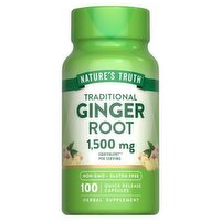 Nature's Truth Vitamins Ginger Root Herbal Supplement, 1,500 mg, 100 count