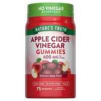 Nature's Truth Vitamins Apple Cider Vinegar Gummies Dietary Supplement, 600 mg, 75 count