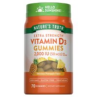 Nature's Truth Vitamins Extra Strength Vitamin D3 Dietary Supplement, 2,000 IU (50 mcg), 70 count, 70 Each