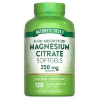 Nature's Truth Magnesium Citrate Dietary Supplement, 250 mg, 120 count