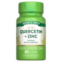 Nature's Truth Ultra Quercetin + Zinc Potent Bioflavonoid Dietary Supplement, 30 count