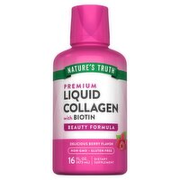 Nature's Truth Berry Flavor Premium Liquid Collagen with Biotin Dietary Supplement, 16 fl oz