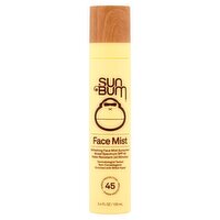 Sun Bum Refreshing Face Mist Sunscreen Broad Spectrum SPF 45 Face Mist, 3.4 fl oz
