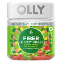 Olly Fiber Gummy Rings Berry Lemon Dietary Supplement, 50 count