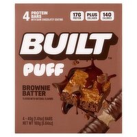 Built Puff Brownie Batter Protein Bars, 1.41 oz, 4 count