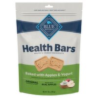 Blue Buffalo Health Bars Natural Crunchy Dog Treats Biscuits, Apple & Yogurt 16-oz Bag