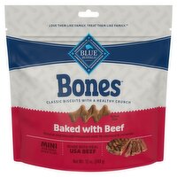 Blue Buffalo Bones Baked with Beef Mini Natural Dog Biscuits, 12 oz