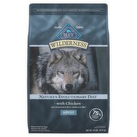 Blue Buffalo Wilderness High-Protein Natural Food for Dogs with Chicken, Adult, 24 lbs