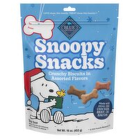 Blue Buffalo Snoopy Snacks Crunchy Biscuits in Assorted Flavors Dog Treat, 16 oz